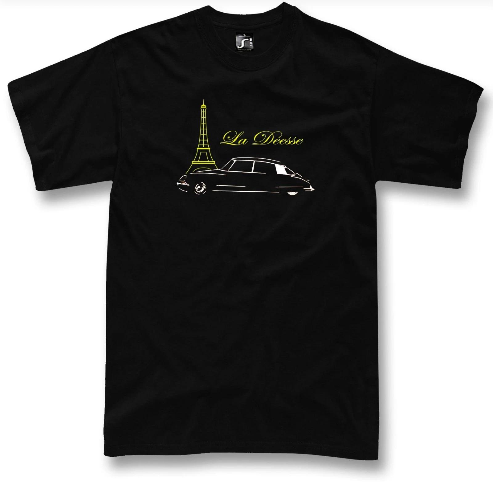 DS T-shirt la deesse classic car eiffel t shirt goddess L