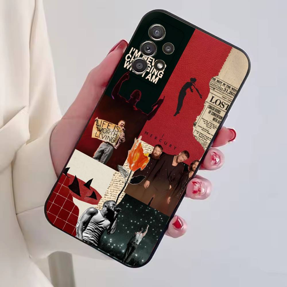 Band Imagine D-Dragons Phone Case For Samsung S25,S24,S21,S22,S23,S30,Ultra,S20,Plus,Fe,Soft Silicone Black Cover