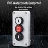 Waterproof 22mm Emergency Stop/Start Button Switch Box with Self-Locking & Resetting Indicator Light