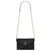 Saint Laurent Ysl Cassandre Logo Chain Shoulder Strap Lambskin Envelope Crossbody Bag Women bags Black 847638-AACYT-1000