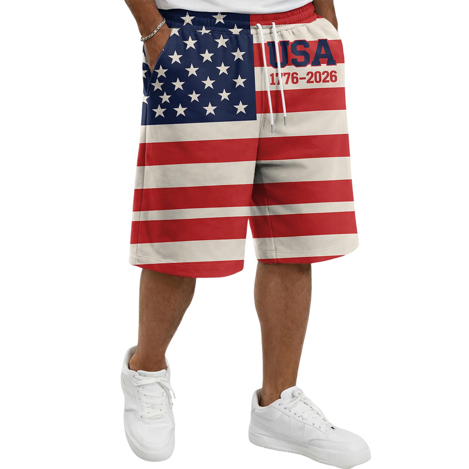 

Men s Casual Drawstring Shorts with Patchwork Print and Lettering USA Design Comfortable Fit Lightweight Fabric Suitable for Everyday Wear XXL розовый