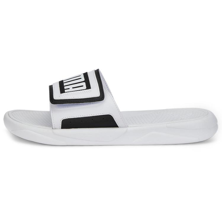 

New PUMA Royalcat Rubber Sole Slide Slippers Unisex White Black 386712-02 37