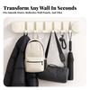 Suction Cup Wall Hook Rack Complimentary 6-Hook for Bathroom, Kitchen