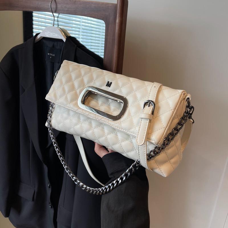 New Light Luxury Underarm Women's Bag Fashion Diamond Chain Shoulder Messenger Bag Folding Handbag