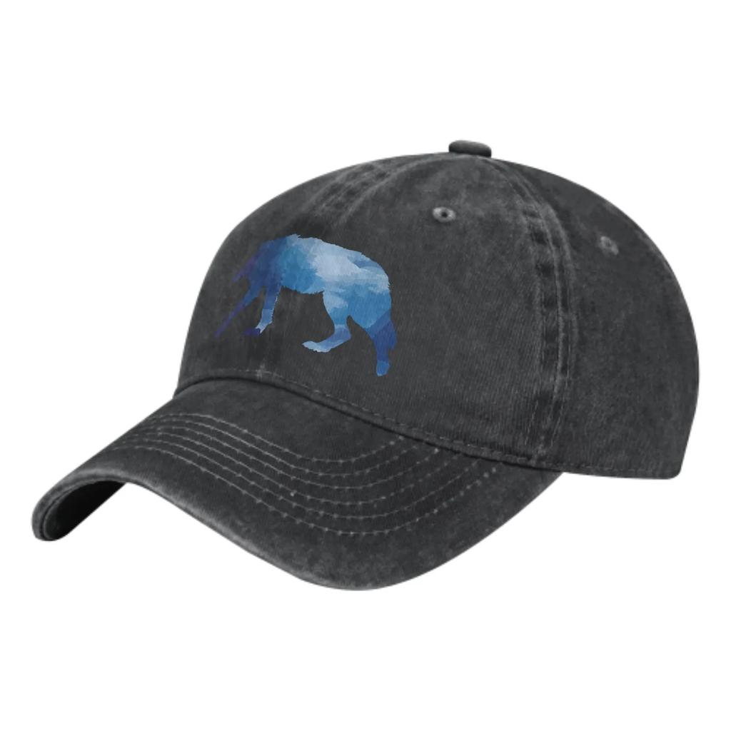 Blue Gradient Wolf Summer Classic Fashion Men Trucker Hat Cotton Breathable Women Cowboy Cap Outdoor Leisure Basketball Caps