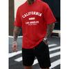 California Los Angeles Est 1776 Men T Shirts Retro Fashion Soft Short Sleeve Summer Comfortable T-Shirt Unisex Loose Top