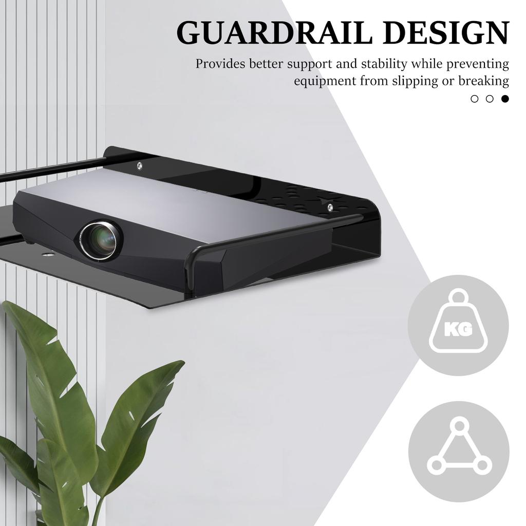 Universal Wall-mounted Projector Shelf  Aluminum Alloy Multi-purpose WiFi Set-top Box Stand Easy Dissipate Heat for Home