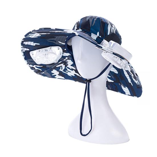 

Мужская шляпа от солнца со съемными вентиляторами на солнечной батарее USB, широкополая шляпа для рыбалки UPF50+, летняя шляпа с регулируемым вентилятором для отдыха на открытом воздухе A