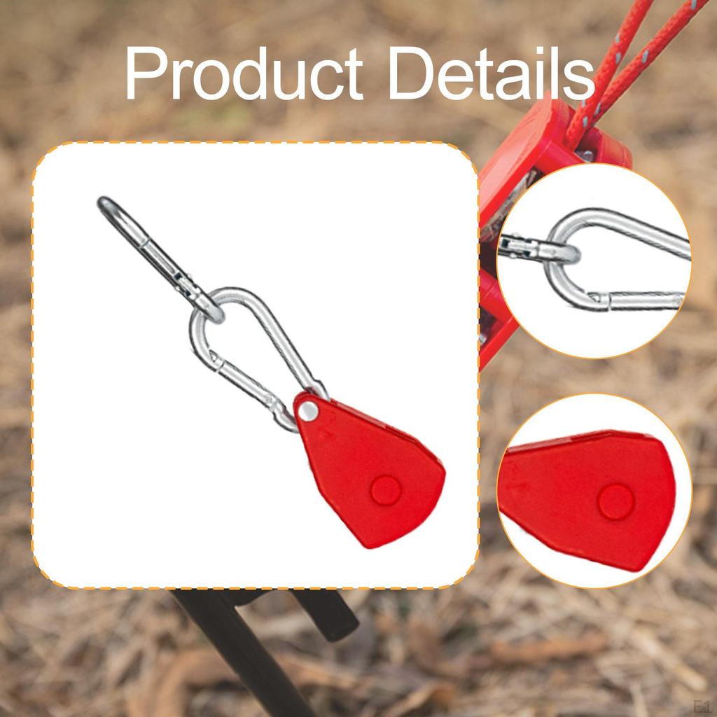 Alloy Ratchet Rope Tensioner with Carabiner, Tensioning Tool for Tent, Outdoor Umbrella