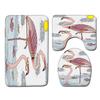 Flamingo Bathroom Toilet Three-Piece Floor Mat Doormat Bathroom Carpet