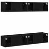 TV Cabinet Set 4 pcs Black Oak Effect 80 x 30 x 30 cm