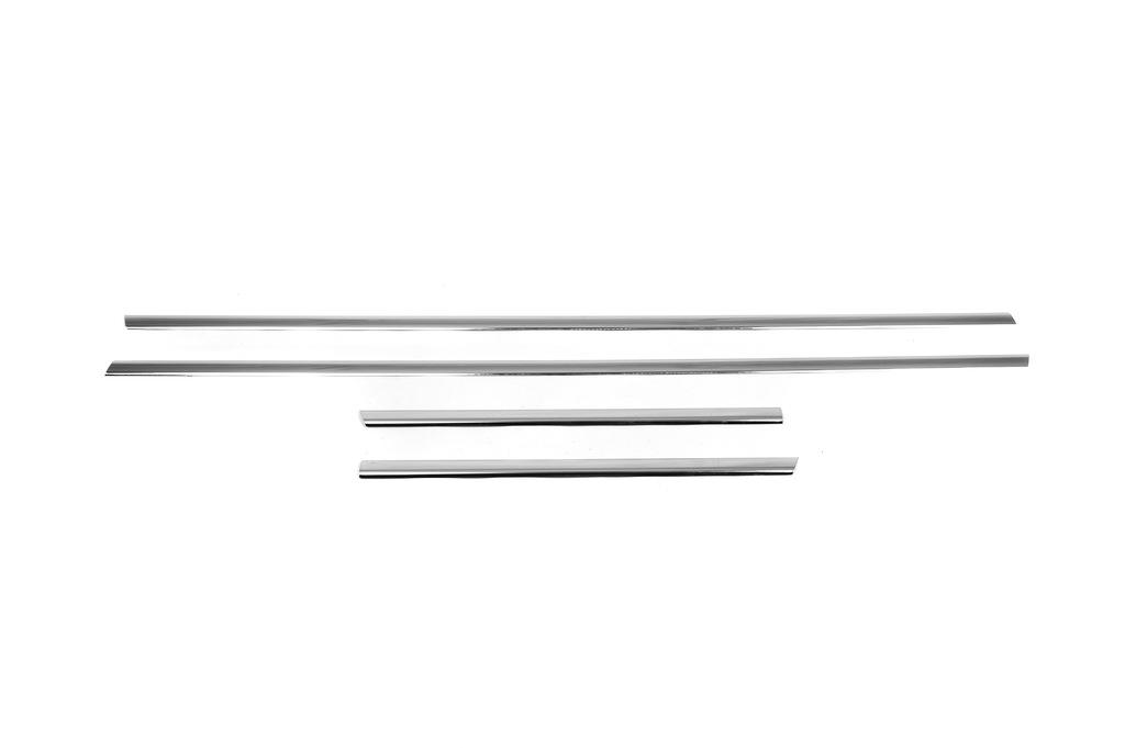 Наружняя окантовка стекол (4 шт, нерж) для Peugeot 207
