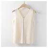 Black Tank Tops Women 2025 Summer Sleeveless V-Neck White Knitted Tank Tops Camis Women Tops JJ311