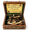 Nautical Brass J. Scott Ship Sextant with Wooden Box, Working Navigation Instrument, Maritime Collectible, Antique Brass Sextant Gift