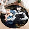 Black Butler Round Area Rug,Carpet Rug for Living Room Bedroom Sofa Playroom Decor,Non-slip Floor Mat
