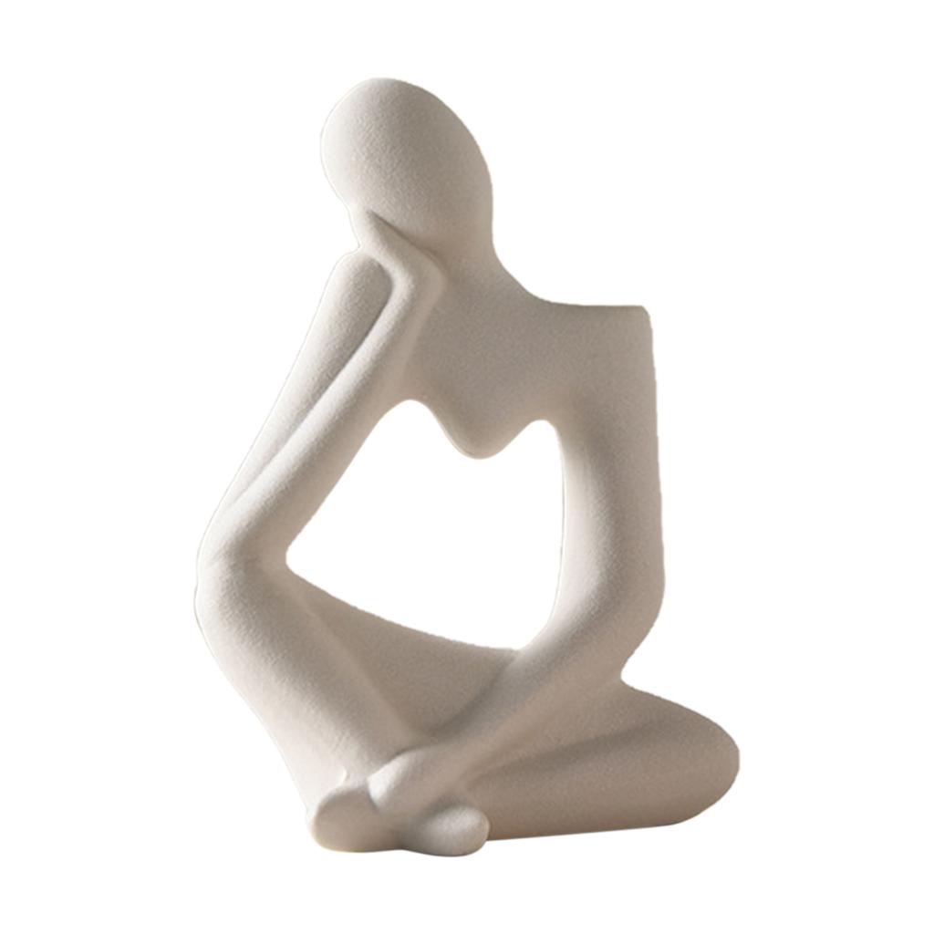 Denker Keramikvase Moderne Denker-Vase für Kamin Schlafzimmer Küche Wohnzimmer Gelb