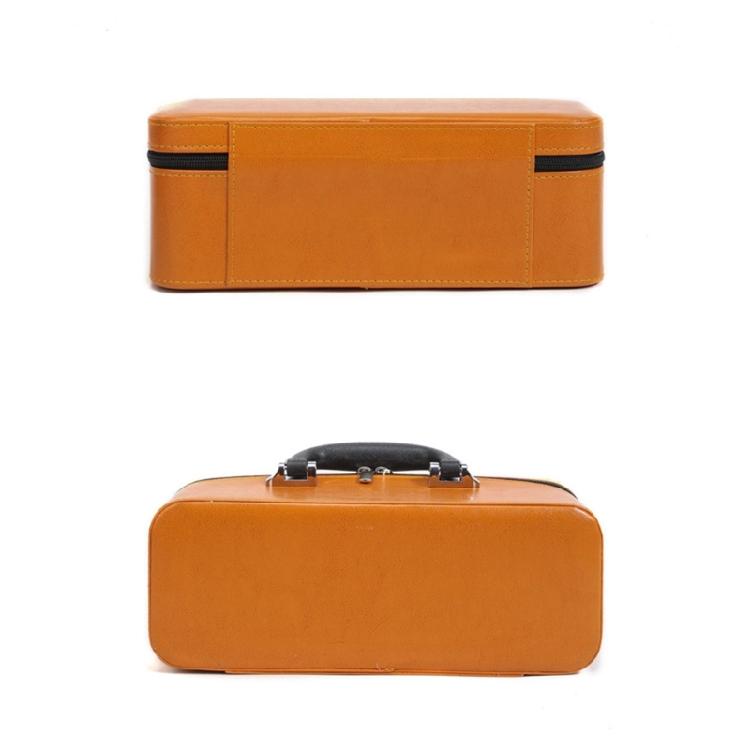 Jewelry Organizer Pouch with Multiple Pockets for Sorting Bracelets Velvets Lined Portable Stylish PU Container
