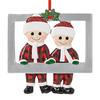 New Christmas Pendant Photo Frame Family resin Hanging Ornament Blessing New Year Home Decoration 2025 Christmas Tree Ornaments