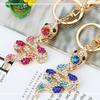 Fortune Rhinestone Snake Keychain Exquisite Women's Bag Pendant Snake Lucky Pendant  New Year Gifts