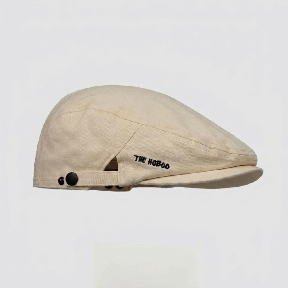Embroidery Beret Hat Cotton Flat Hat Casual Gatsby Cap Outdoor