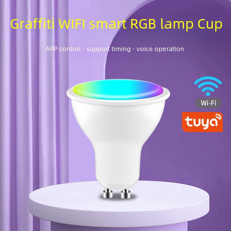 

Tuya Smart LED Light Cup MR16 GU10 E27, 5 Вт WiFi Bluetooth APP RGBCW Color Control 5W lens type, 200-240V Bluetooth