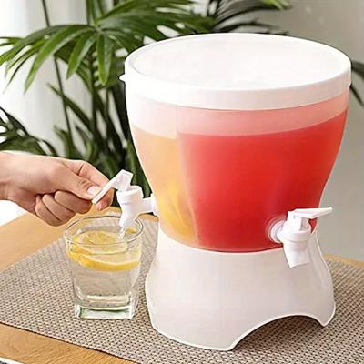 1pc Large Capacity  Rotating Cold Kettle With Lid and Faucet Drink Dispenser for Frigerator Cold Water Container Split Juice Teapot