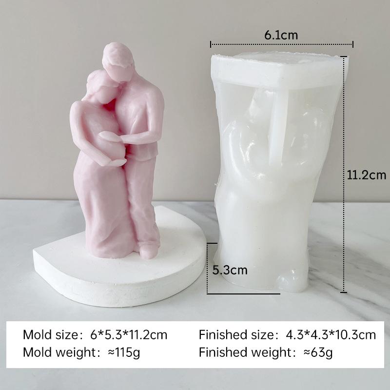 DIY Mother's Day Handmade Gifts Aroma Candle Silicone Mold Mother Holding Child Families Resin Plaster Ornament Molds