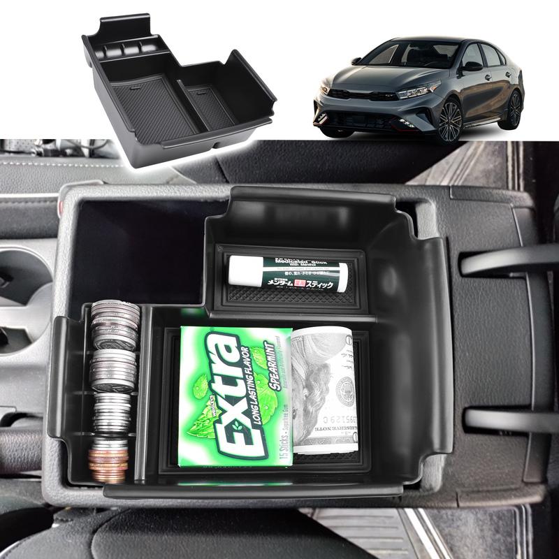 Armrest Storage Box for Kia Forte GT EX FE LX LXS S Accessories, Center Console Organizer ert Tray