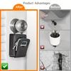 Combination Lock Key Box, Rainproof and Loss-proof, Click To Change the Password, Outdoor Wall-mounted, Family Use, Plastic Material