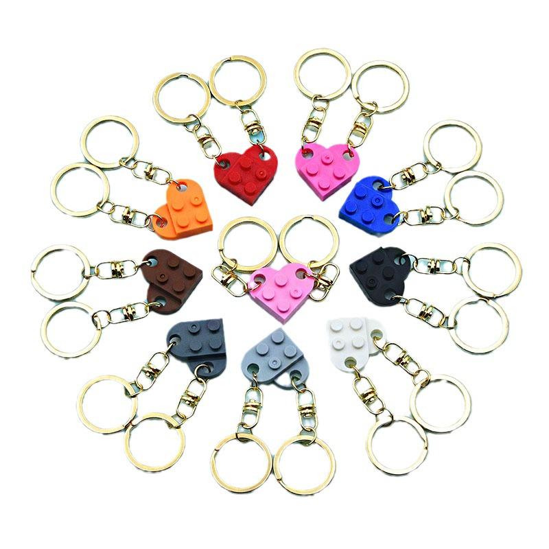 Colorful Detachable Heart Keychain Pendant Gift