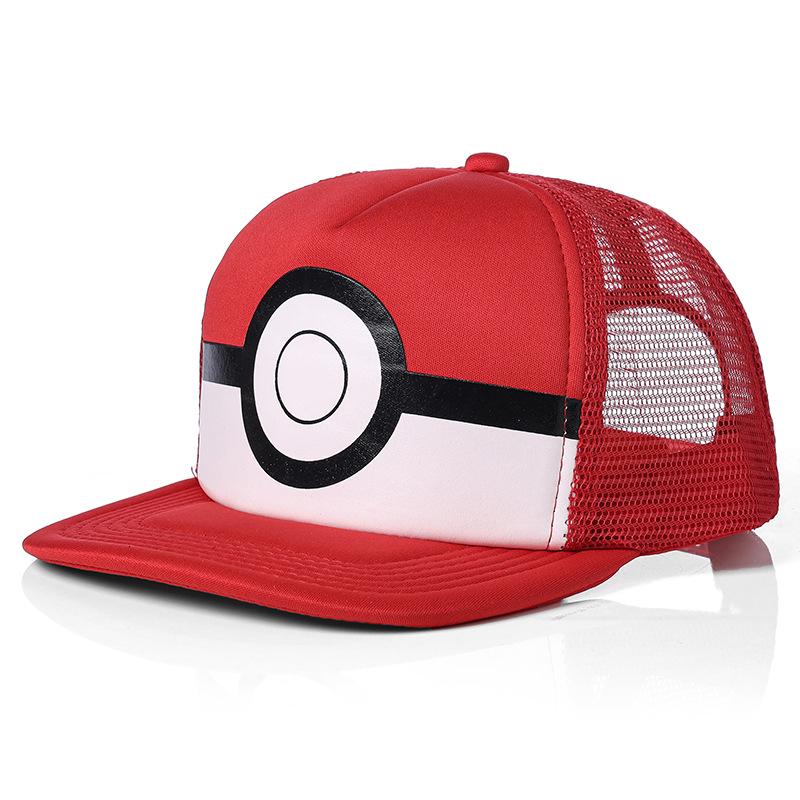 Pokémon Ash Ketchum Gestickte Baseballkappe - Netz-Schirmmütze