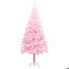 Maison Exclusive - Arbre de Noël artificiel pré-éclairé et boules rose 150 cm PVC