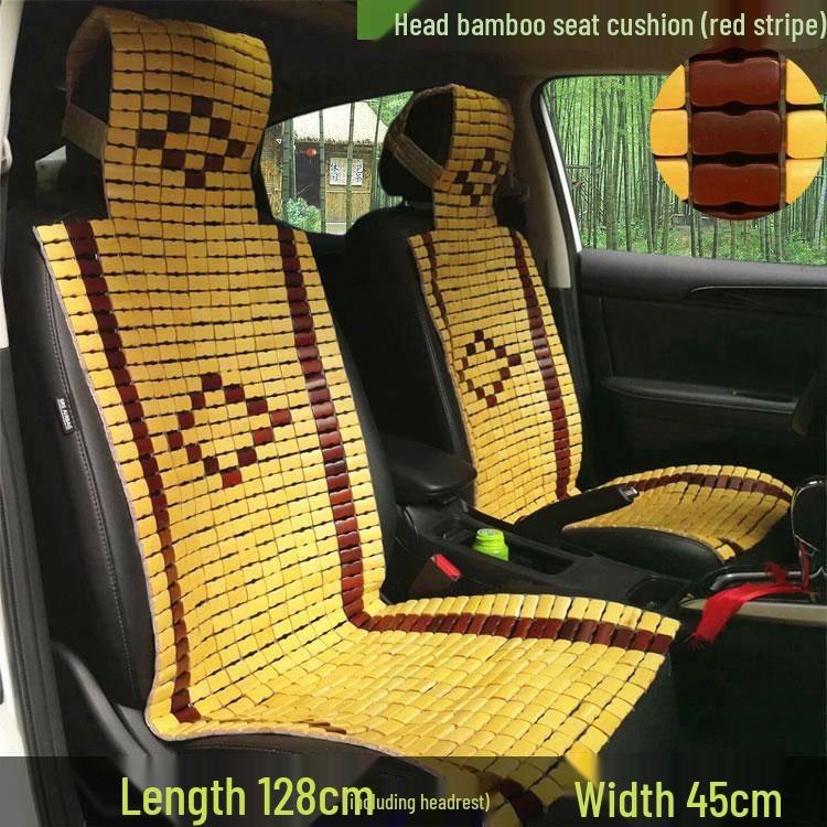 Double-Layer Bamboo Chip Seat Cushion for Cars and Heavy Machinery - Breathable & Sweat-Resistant