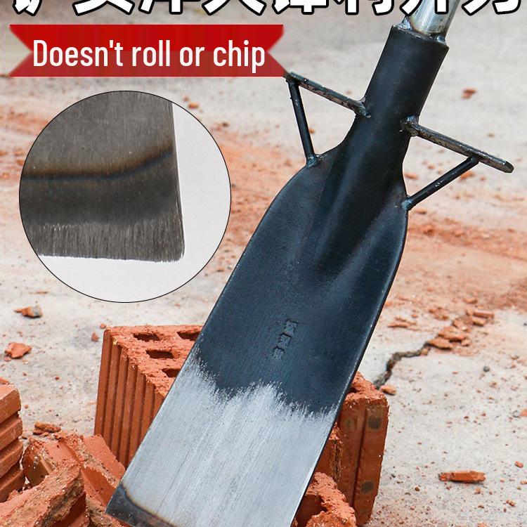 Manganese Steel Luoyang Shovel for Bamboo Shoots, Trees, and Ditch Digging - Outdoor Root and Soil Tool.