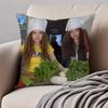 Hot Charismatic Celebrity KKalogeras Sisters Cushion Cover Pillowcase Antidustmite Invisible Zipper Short Plush Sofa Cushion