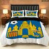 Kvc Westerlo Pattern Bedding uilt Set uilt Cover Pillowcase Home Decoration Birthday Gift (1 * duvet cover + 2 * pillowcase without core)