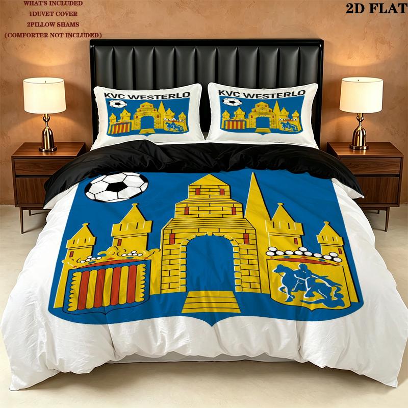 Kvc Westerlo Pattern Bedding uilt Set uilt Cover Pillowcase Home Decoration Birthday Gift (1 * duvet cover + 2 * pillowcase without core)