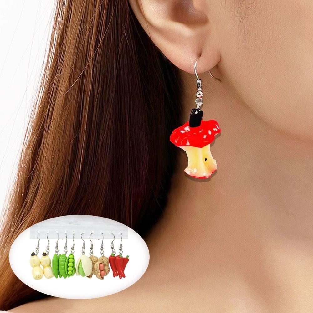 20Pairs Colorful Simulated Vegetable Earring Resin Dangle Earrings Set  Gift
