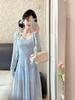 French Niche Seaside Vacation Style Suspender Dress Summer New Slim and Thin Temperament Beach Dress Children