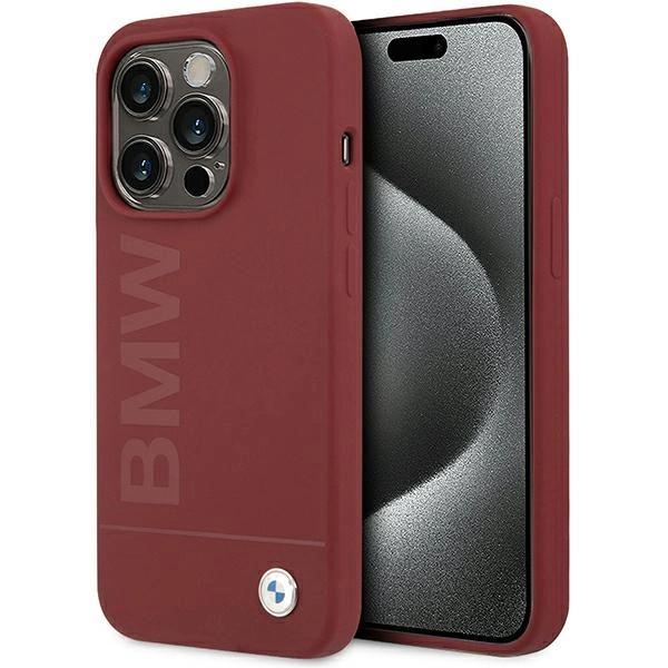 Bmw Bmhmp15Lslblre Iphone 15 Pro6.1 Czerwony/Red Hardcase Silicone Big Logo Magsafe