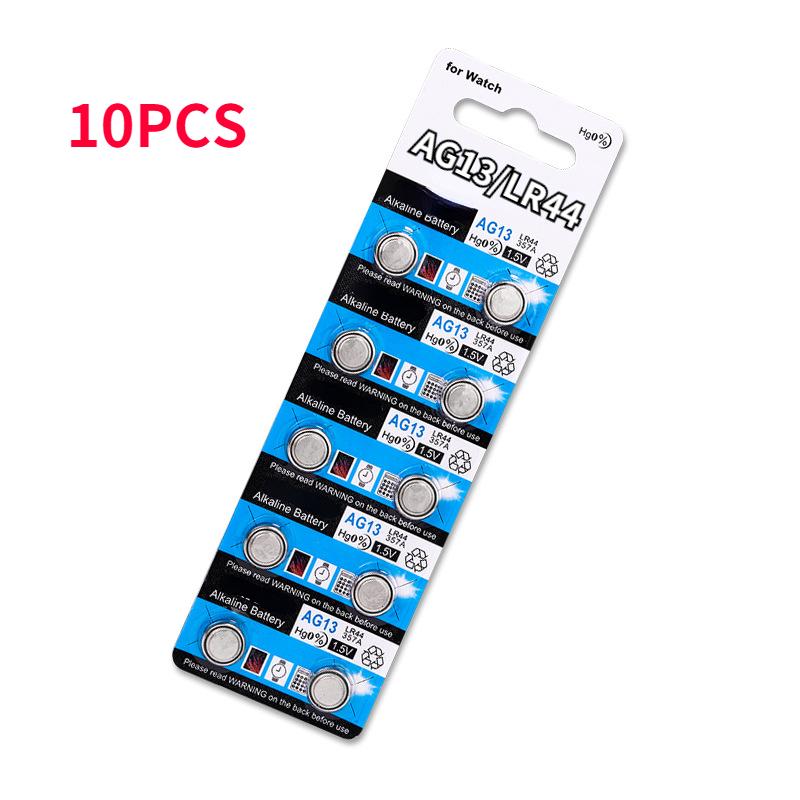 

LR44 AG13 LR1154 1,5 В щелочные батарейки для калькулятора, игрушечных часов 10pcs синий