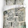 Advertising Newspaper Retro Bedding Set 3pcs Duvet Cover Pillowcase Kids Adult Quilt Cover Double Bed Set Home Textile