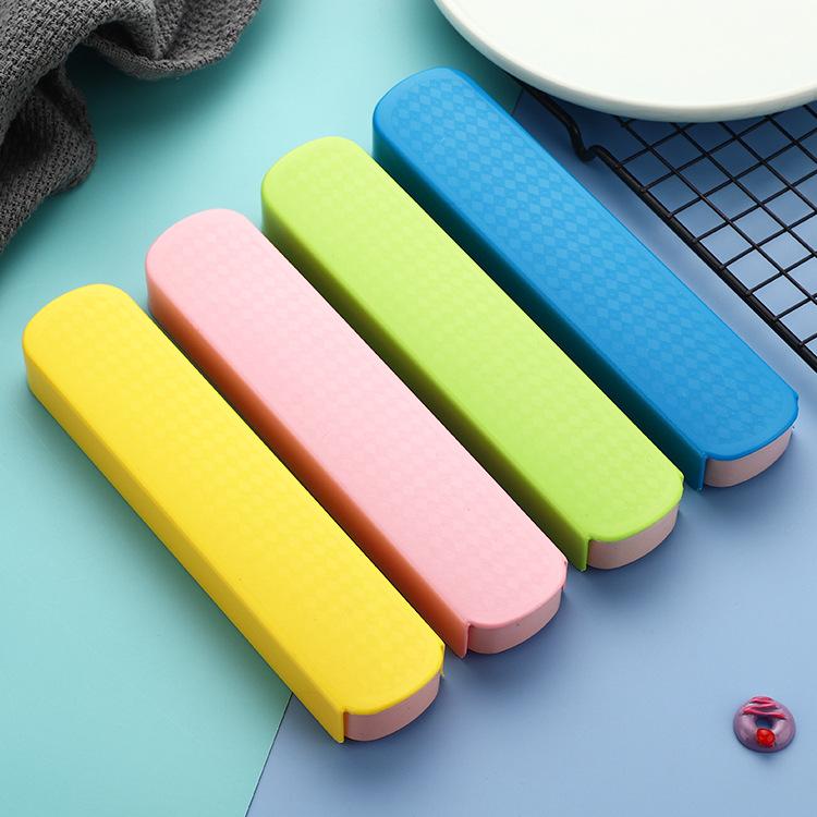 Cutlery Storage Box Plastic Chopsticks Fork Spoon Wheat Pull Box Outdoor Travel Portable Tableware Empty Box