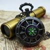 Men's Retro Multifunctional Pocket Watch,Quartz Compass Gift Pocket Watch,Black Starry Sky Dial with Chain.