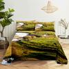 Scene Bed Sheet and Pillowcase Set Bedding Linens Cover Queen King Double Size 220x240 Trees for Bedroom Soft Twin Full Single