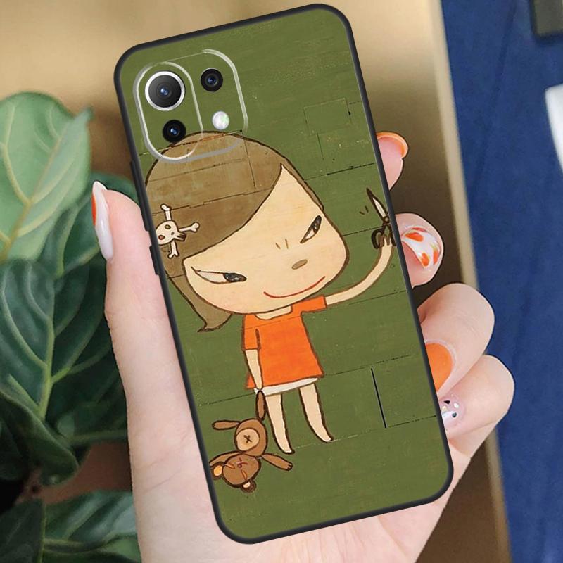 Cartoon Aesthetic Yoshitomo Nara Case For Xiaomi 15 14 Ultra 13T 14T 15T Pro 17 Pro Max POCO X7 X5 X6 F5 F6 F7 F8 Pro Coque