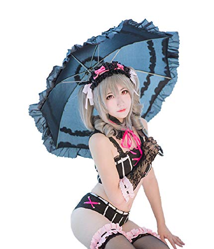 

[Lavender] Cosplay Costume Swimsuit Kanzaki Ranko Moe Eight-Piece Set Women s Size L