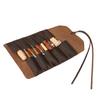 TOURBON Tool Roll Leather Work Tool Organizer Chisel Bag Knife Case