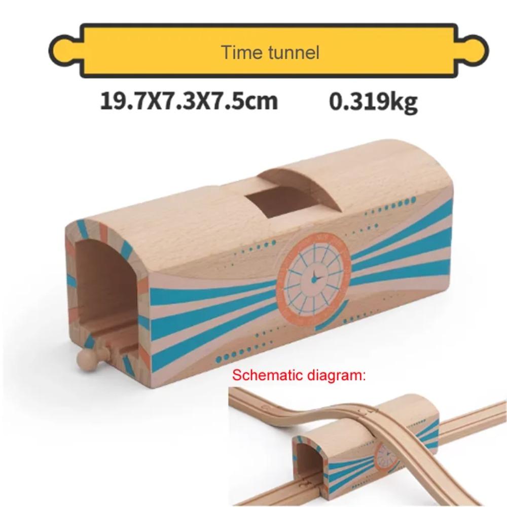 Wooden Train Track Scene Building Accessories Cave Tunnel Compatible with Thomas Tank Engine Track Toys Ages 3-6