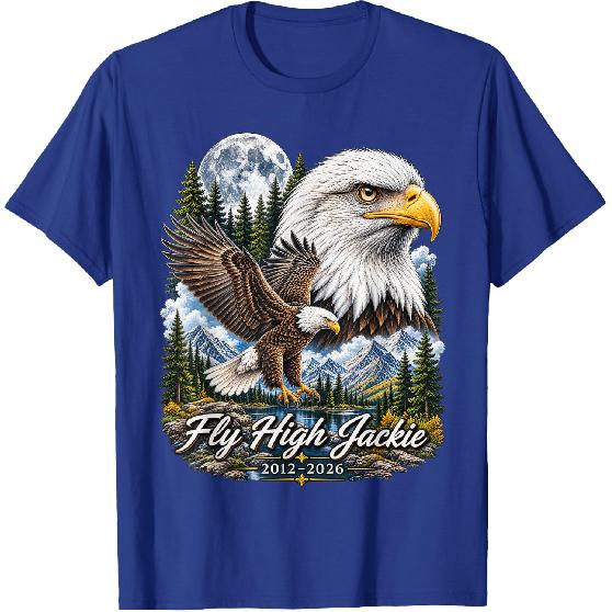 Fly High Jackie, Jackie and Shadow Bald Eagle for Men Women T-Shirt